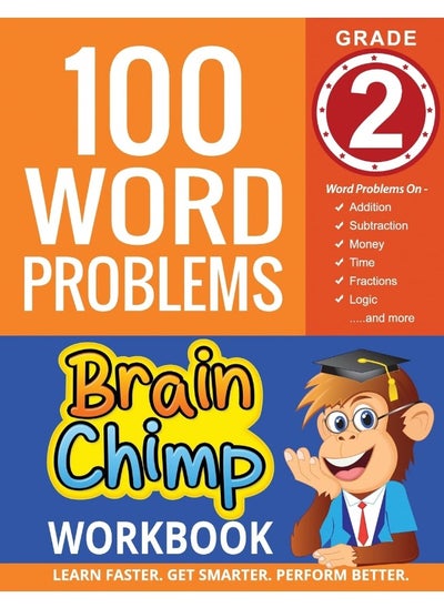 اشتري 100 Word Problems : Grade 2 Math Workbook (The Brainchimp) في الامارات