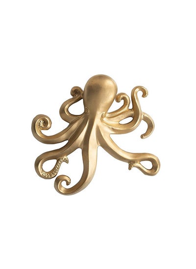 اشتري Mega Octopus Wall Decor 22x21x4Cm Gold في الامارات