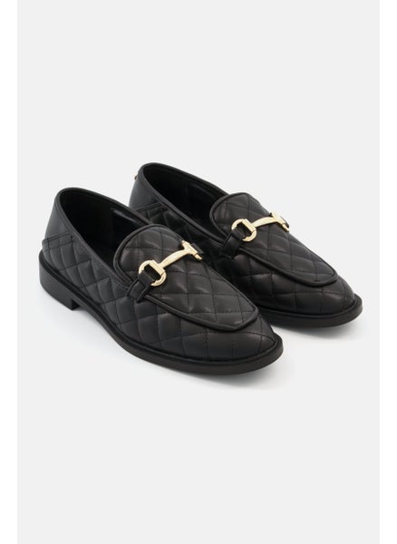 اشتري Women Quilted Slip On Casual Shoes, Black في السعودية