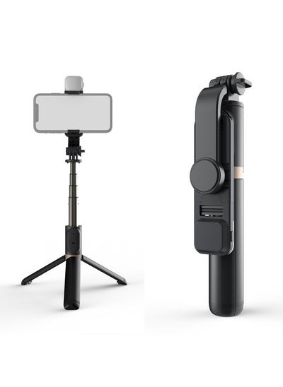 Buy Q03S Fill Light Bluetooth Selfie Stick Tripod Mobile Phone Holder(Black) in Saudi Arabia