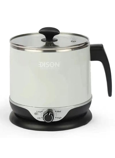 Buy Electric Cooking Pot Edison White 1.8Liter 1000Watt in Saudi Arabia