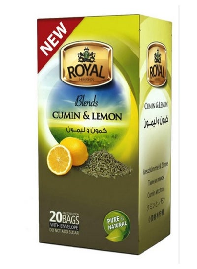 Buy Royal herbal tea  With cumin and lemon 20 bags in UAE