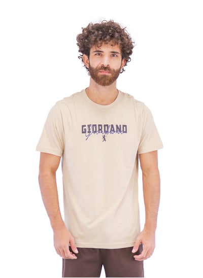 Buy Men's Singnature T-Shirt - Khaki in Saudi Arabia