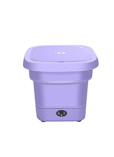 Buy Foldable Washing Machine Portable Mini Socks Underwear Panties Washer Purple in UAE