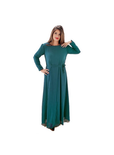 اشتري LONG CHIFFON DRESS WITH LINING AND WAIST BELT في مصر