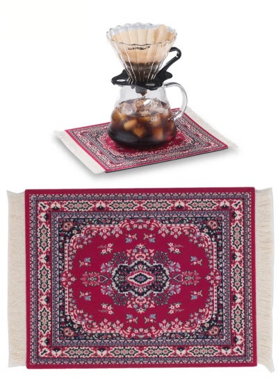 اشتري 1pcs Coffee Mat Coffee Cup Mat Coffee Mug Mat Table Mat Mouse Pad Paitianle Mouse Pads for Wireless Mouse Oriental Carpet Mouse Mat Computer Mousepad for Table Decor في الامارات