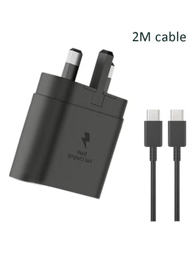 اشتري محول شاحن سريع 45 وات، قابس شاحن سريع USB C وكابل شحن 2 متر من النوع C، متوافق مع محولات كابل شحن Samsung Galaxy S24 Ultra وS23 Ultra وS22 وZ Fold 5 وA14 وA33 وA54 USB C في السعودية