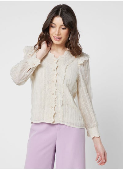 اشتري Lace Detail Shirt في السعودية