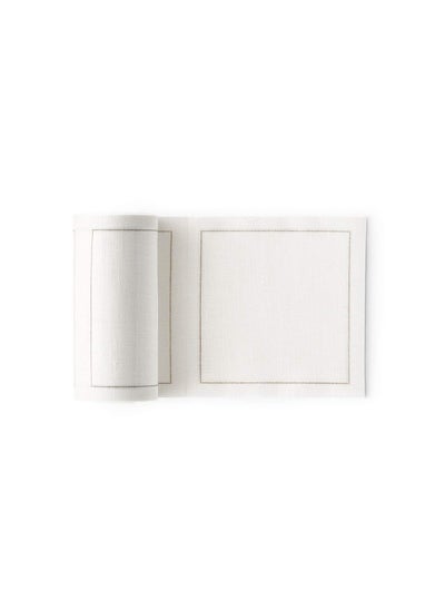 اشتري Mydrap 50 Units Per Roll Cocktail Napkins Linen White 11Cm X 11Cm في الامارات