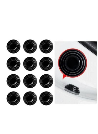 100PCS Car Door Rubber Plug Universal PVC Mount Black Rubber Body