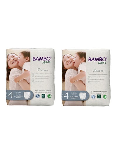 Buy Bambo Nature Eco Friendly Diaper Pants Size 4  7-14 Kg  44counts (22 x 2) in UAE