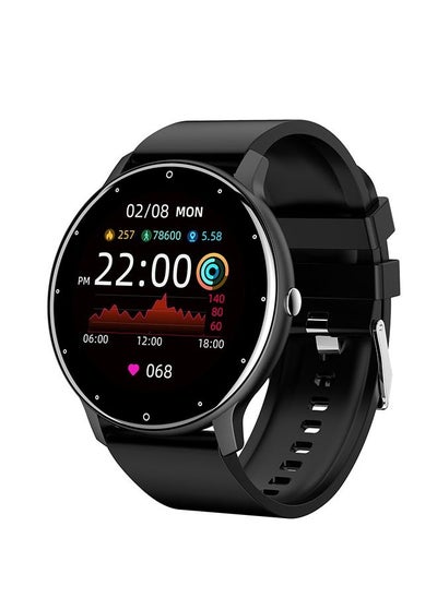 Buy ZL02 Smart Watch Compatible with Android IOS Black in Saudi Arabia