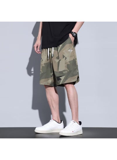 اشتري Summer Breathable Camo Cargo Shorts for Men K251 green في الامارات