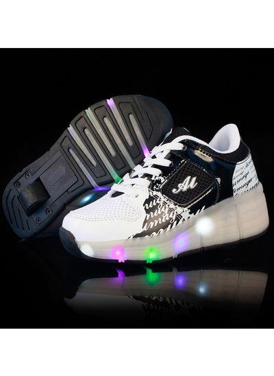 Buy New Single Wheel Skate Shoe Luminous Pulley Shoes in UAE