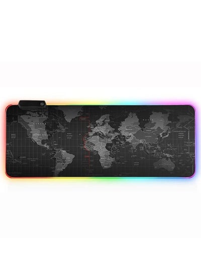 Buy RGB Gaming Mouse Large [300 x 800 mm] Pad Anti-Slip - Waterproof - World Map Design in Saudi Arabia