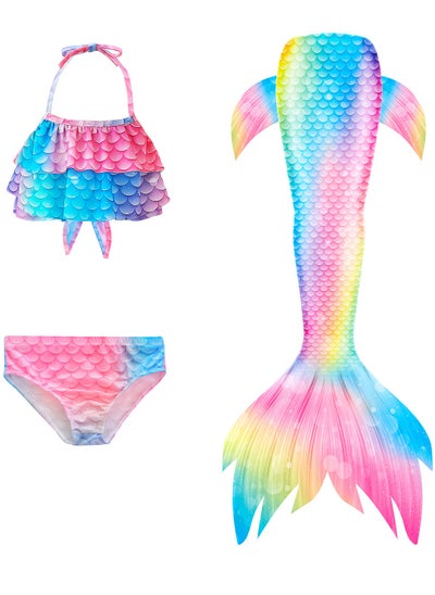 Buy 3-Piece Mermaid Bathing Swimsuit Set in Saudi Arabia