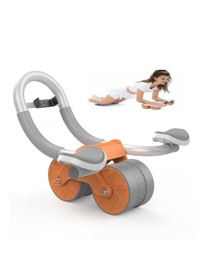 Buy Exercise Wheels Ab Workout Equipment Abdominal Core Strength Training for Home Workouts with Elbow Support Timer Automatic Rebound Exercise Ab Wheel in UAE