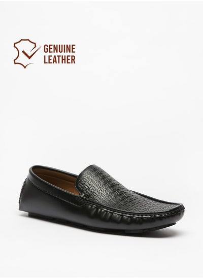 Buy Mens Textured Slip-On Moccasins in Saudi Arabia