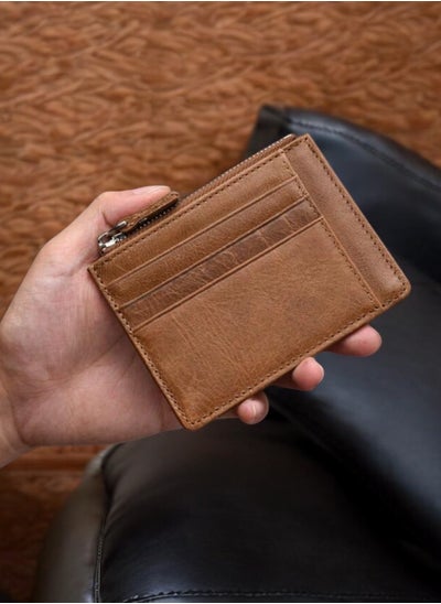 Buy High Quality Genuine Leather Card Holder For Men Contains 8 Card Slots in Saudi Arabia