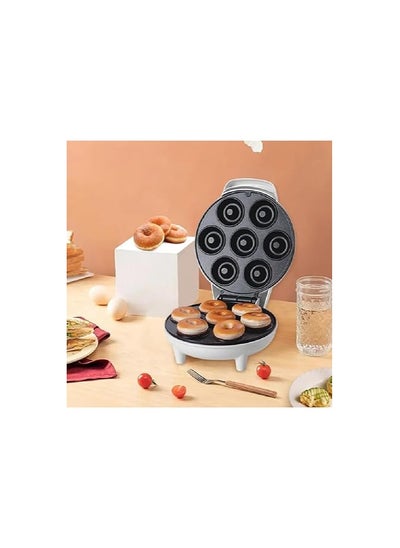 Buy DSP Donut Maker 750W - KC1173 7 Piece Donut Maker - Non-Stick Coating Temperature Control Dual Indicator Lights _ 1 Year Warranty _ White in Egypt