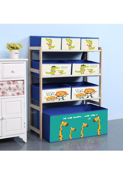 اشتري 4 Tier Toy Organizers and 8 Storage Bins,Kids Storage Organizer for Toys, Toy Box and Storage,Kids Toy Storage Rack في الامارات