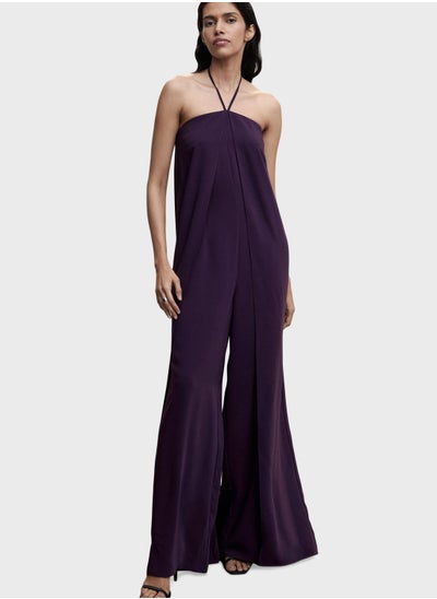 Buy Halter Neck Wide Leg Jumpsuit in UAE