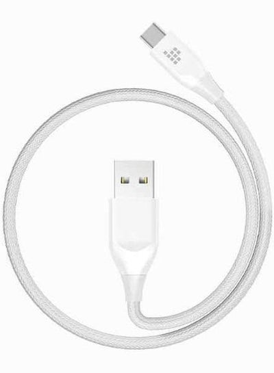 Buy Tronsmart Double Braided Nylon Type-C Cable 3ft. - White in Egypt