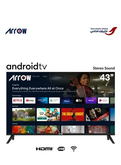 Buy 43 Inch TV 2K Full HD Brightness Intelligence, Audio Features, HDMI, Smart LED TV with Wall Stand|RO-43LPS in Saudi Arabia