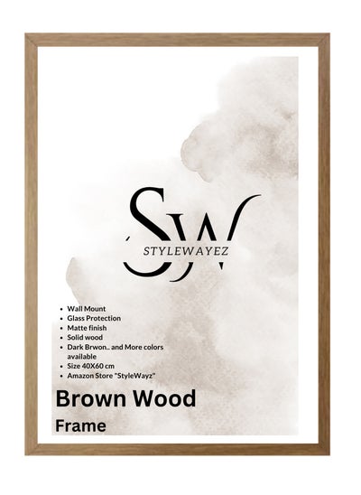 Buy Wall Modern Wood Picture Frames 50x70 cm - Brown Color in Egypt