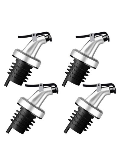 Buy Set Of 4 Oil Sprayer Cap Spout Silver/Black in Saudi Arabia