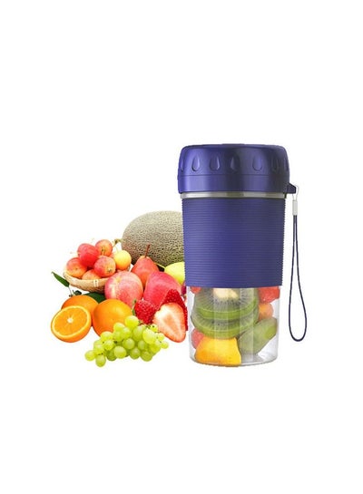 Buy Portable Blender, Blender for Shakes and Smoothies, Personal Blender, 400ml One-handed Drinking Mini Blender USB rechargeable for Travel Sports Kitchen (Blue) in UAE