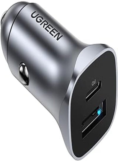 Buy UGREEN PD 24W Car Charger Fast Charging for iPhone 13 Dual USB Ports Car Adapter Type C Compatible with iPhone 13 Pro/13 Pro Max/13/13 mini/12 Pro Max, iPad 9,iPad mini 6,Samsung S21,Huawei Mate20,etc in Egypt