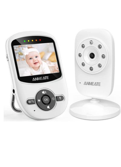 Buy Baby Monitor with Night Vision Temperature Display Time Display Music Playback Two-way Intercom in Saudi Arabia