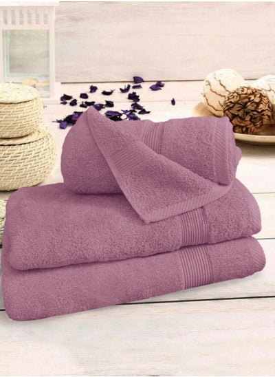 اشتري Banotex bath towels set (Luxe) 3 towels, sizes 50X100 cm 300g + 70X140 cm 600 g + 90X150 cm 810 g 100% Egyptian cotton product, high-quality and absorbent combed cotton, suitable for all uses في الامارات