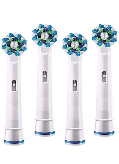 Buy Cross Action Toothbrush Heads Compatible Devices - 4 Pieces in Saudi Arabia