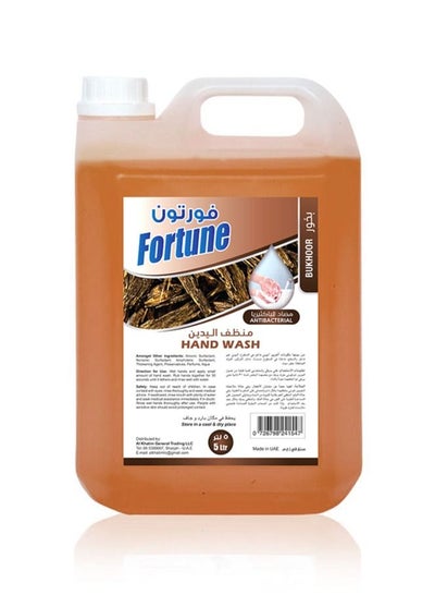 Buy Fortune Anti Bacterial Hand Wash Soap Liquid Refill with moisturizing Bukhoor Scent, 5 Liter in UAE