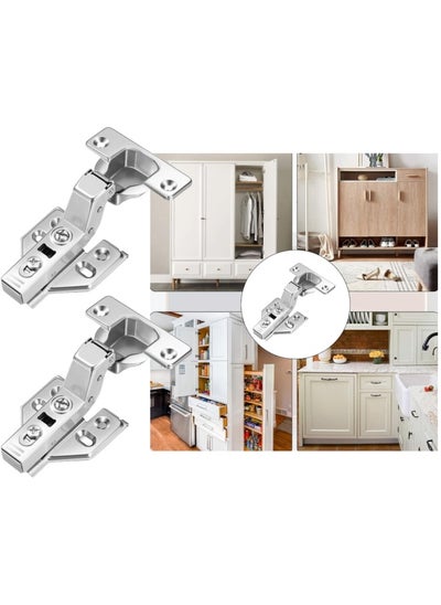 Buy Pack Of 2 Steel Conceled Hinges F/B Clip On For Cupboard Cabinet Wardrobe Doors in UAE