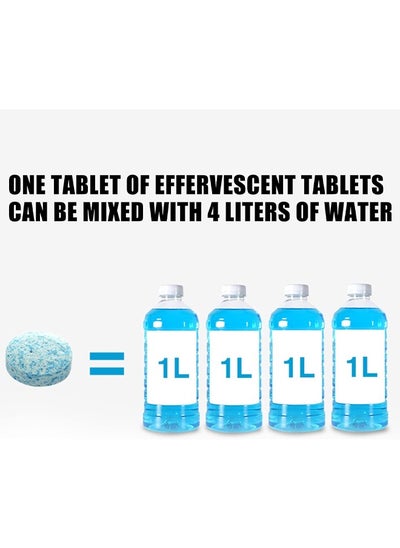 Buy Car Windshield Washer Fluid - 100 PCS Windshield Washer Fluid Solid Wiper Effervescent Tablets Glass for Car Kitchen Room Window in Saudi Arabia