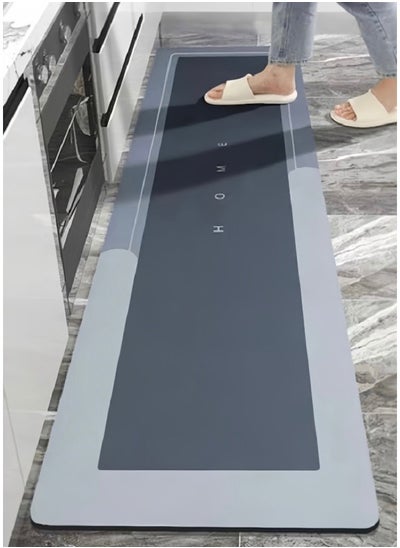 Buy Super Absorbent Soft Non-Slip Quick Drying Floor Bath Tub Mat 60x180 cm in UAE