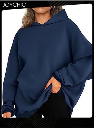 اشتري Women Oversized Hoodies Sweatshirts Fleece Hooded Pullover Tops Sweaters Casual Comfy Fall Fashion Outfits Clothes في الامارات