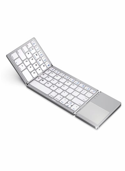 Buy Wireless Foldable Bluetooth Keyboard with Touchpad for Easy Typing in Saudi Arabia