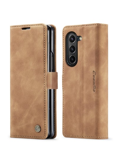 Buy CaseMe Samsung Galaxy Z Fold 4 Case Wallet, for Samsung Galaxy Z Fold 4 Wallet Case Book Folding Flip Folio Case with Magnetic Kickstand Card Slots Protective Cover - Brown in Egypt