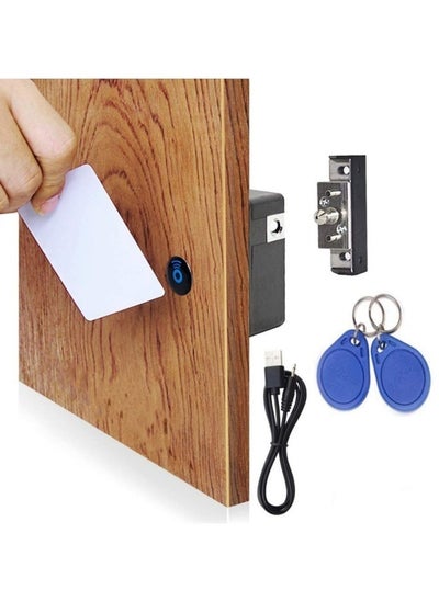 Buy Electronic Cabinet Lock, Hidden DIY Lock, Smart Cabinet Locks, Electronic Cabinet Lock with USB Cable, Invisible Cabinet Lock with 1 IC Cards and 2 Keychain in UAE