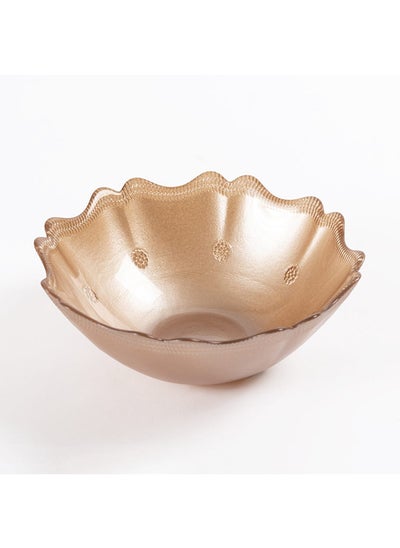 Buy Mariloo Decorative Bowl, Gold - 16x6 cm in UAE