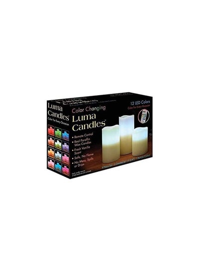 Buy Luma 12 Color Changing Candles Real Wax Flameless with Remote Control Timer in UAE