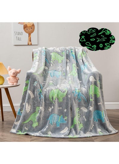 Buy Kids Glow in The Dark Blanket Soft Throw All Seasons for Couch Sofa Bed 150 x 120cm in UAE