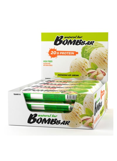 اشتري Bombbar Protein Bar Pistachio Ice cream 60g 12pcs في الامارات