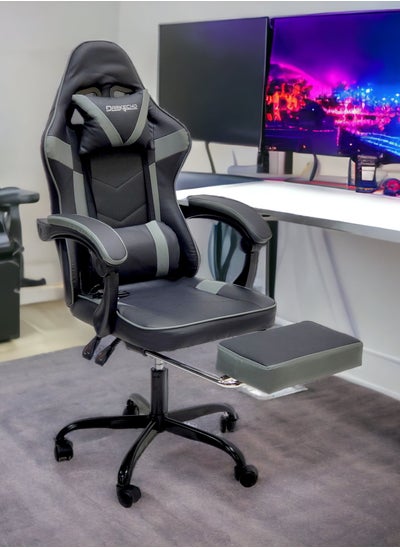 اشتري SBF DarkEcho Gaming Chair, High Back Leather Office Desk Chair with Massage, Adjustable Headrest Footrest and Lumbar Support, Swivel Video Game Chair, Ergonomic Computer Gaming Chair في الامارات