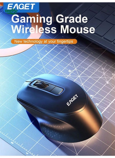 Buy EAGET Wireless Mouse Battery Powered Silent Design With USB Receiver 3-Level 800/1200/1600DPI For Desktop PC, Laptop, USB Wired Mouse For Gaming, Office Use in UAE