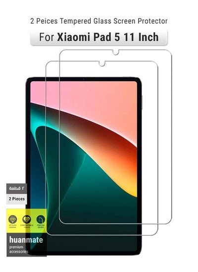 Buy 2 Piece Tempered Glass Screen Protector For Xiaomi Mi Pad 5 Clear in Saudi Arabia